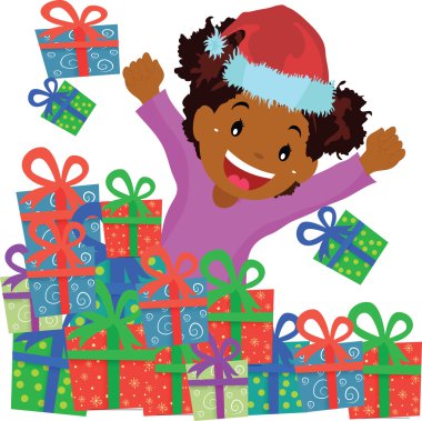 Noel ve çocuk vektör