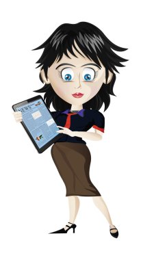 Bilgisayarlı iş kadını