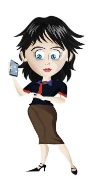 Bilgisayarlı iş kadını