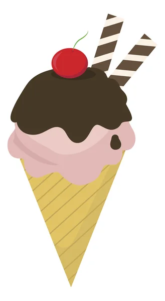 Ice cream cone vector art — Stock Vector