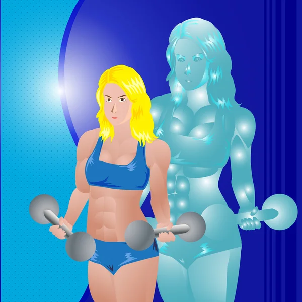 Sportieve vrouw vector — Stockvector