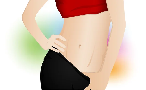 Sexy cuerpo de una mujer vector — Vector de stock