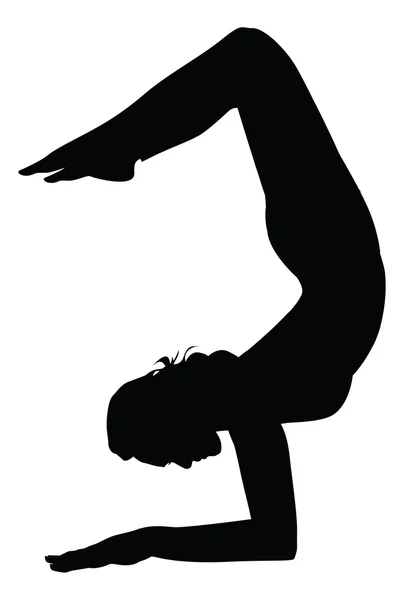 Set van Yoga silhouet — Stockvector