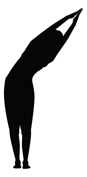 Set di silhouette Yoga — Vettoriale Stock