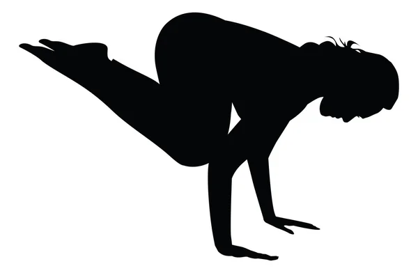 Set van Yoga silhouet — Stockvector