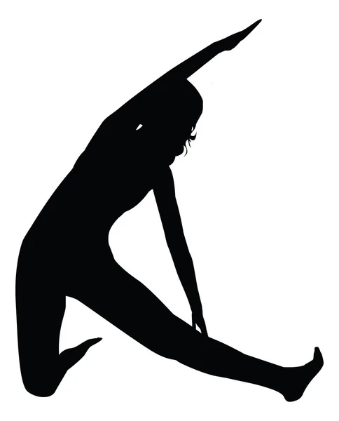 Set van Yoga silhouet — Stockvector