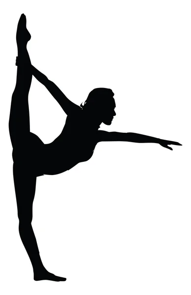 Set van Yoga silhouet — Stockvector