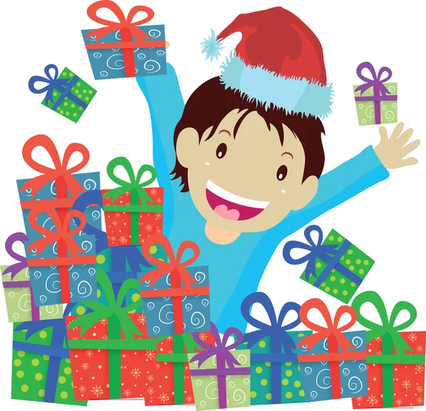 Noel ve çocuk vektör