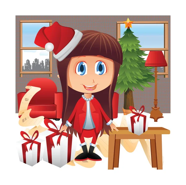 Vacances Santa Helpers — Image vectorielle