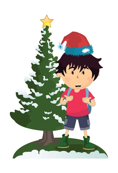 Christmas and children vector — Stock Vector