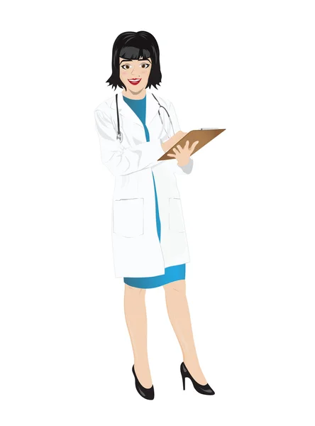 Ilustración del vector médico femenino — Vector de stock