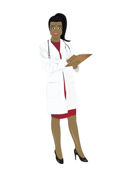 Female doctor vector illustration — Stock Vector