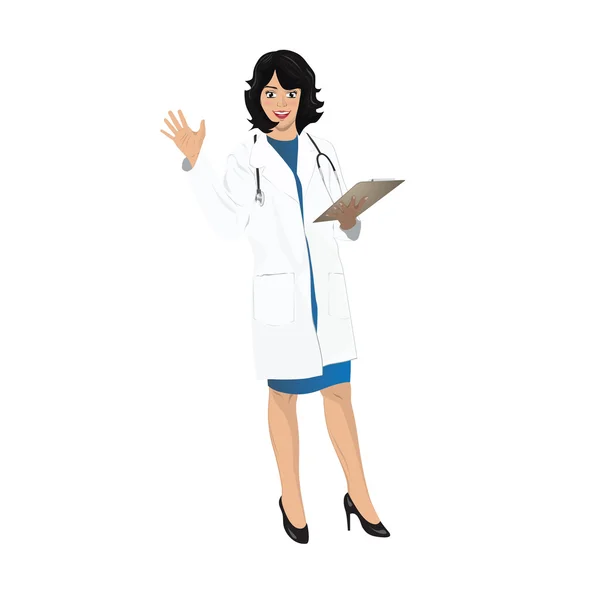 Vrouwelijke arts vector illustratie — Stockvector