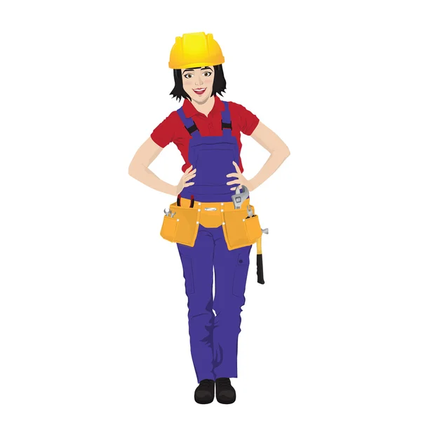 Ilustración vectorial del trabajador femenino — Vector de stock