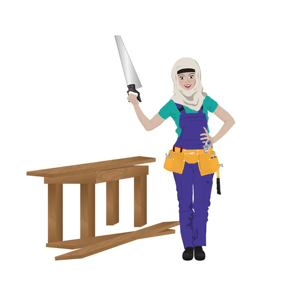 Векторна ілюстрація працівника жінки — стоковий вектор