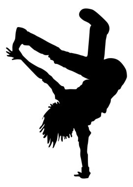 dans siluetleri illüstrasyon