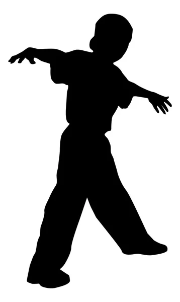 Dansen silhouetten illustratie — Stockvector