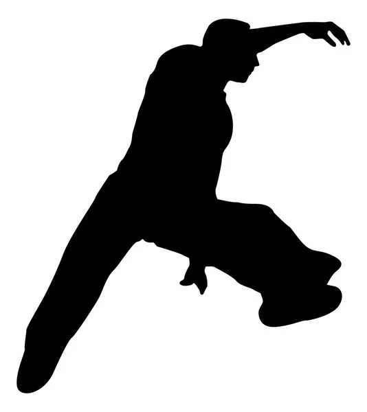 Break dance silhouette — Stock Vector