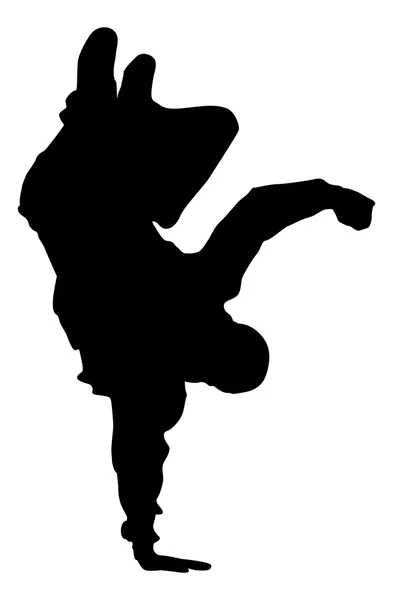 Breakdance silhouet — Stockvector