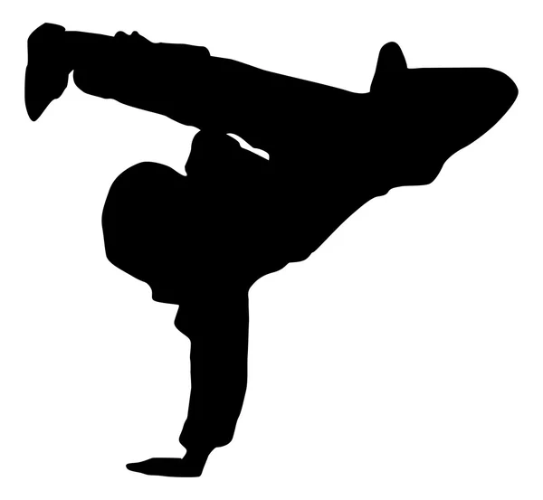 Breakdance silhouet — Stockvector