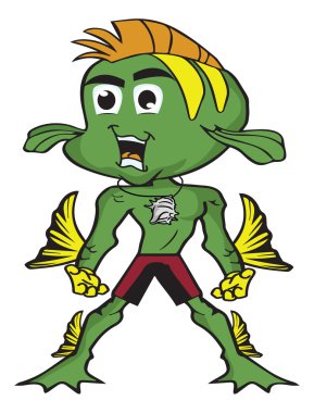 çizgi film balık çocuk 