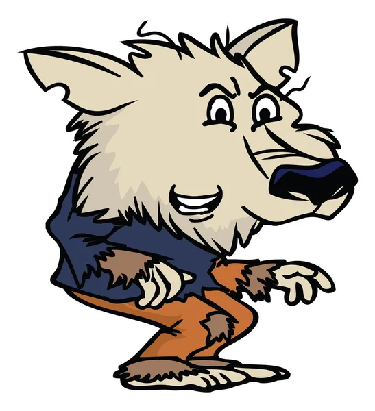 Dessin animé loup-garou Illustration — Image vectorielle