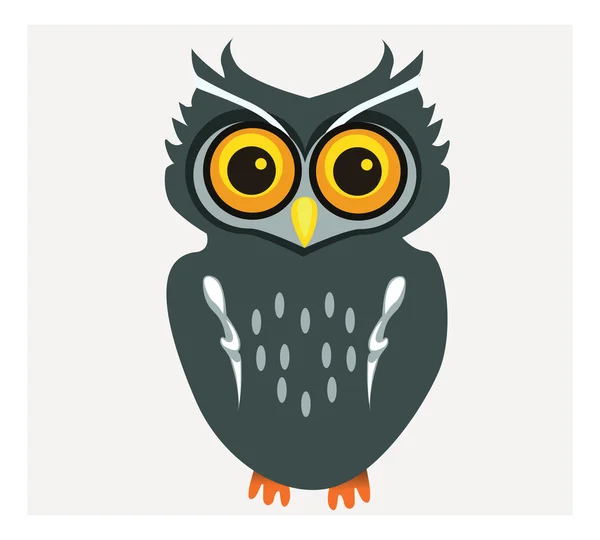 Cute Vector Collection of Bright Owls — Stock Vector
