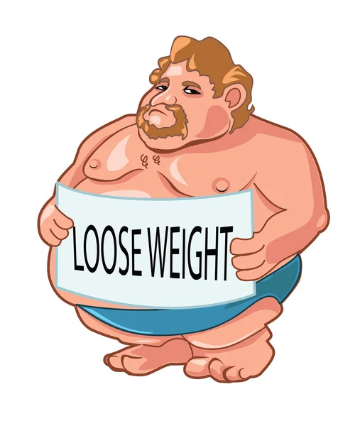 A fat man weigh problem — Stock Vector