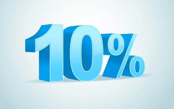 % 10'unu vektör — Stok Vektör