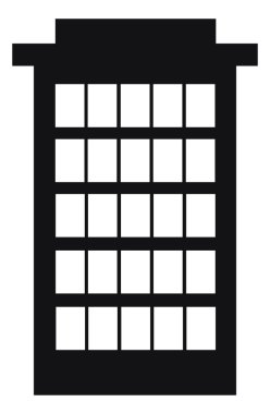 Beyaz arkaplanda vektör binaları siluetleri