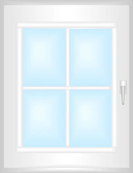 Ilustración de la ventana que simboliza mirar a los cielos . — Vector de stock