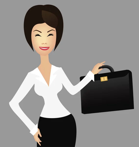 Geschäftsfrau lächelt Illustration — Stockvektor