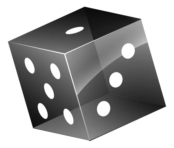 Vector black dice — Stock Vector