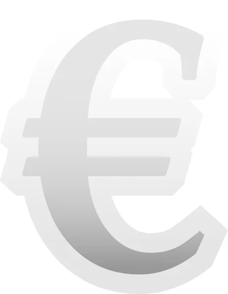 Símbolo moneda europea — Vector de stock