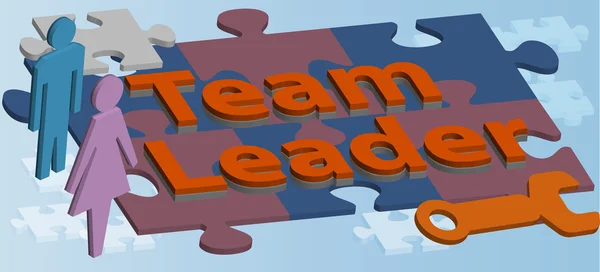 Team leader and people — Stock Vector