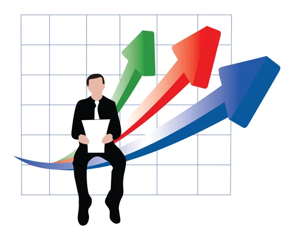 Sukcesy biznesmen raportowania wektor — Wektor stockowy