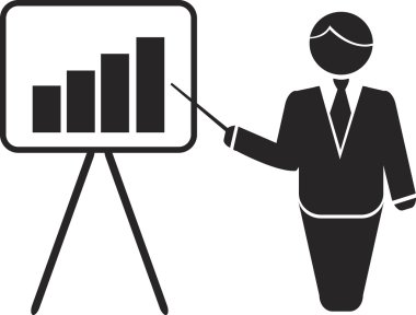 işadamı sunan grafik vektör