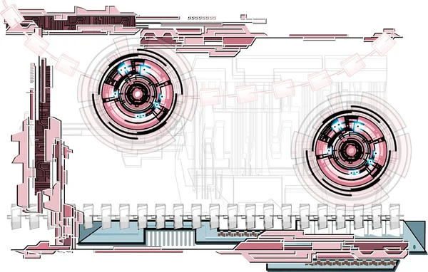 Imagen vectorial de una máquina circular rosa . — Archivo Imágenes Vectoriales