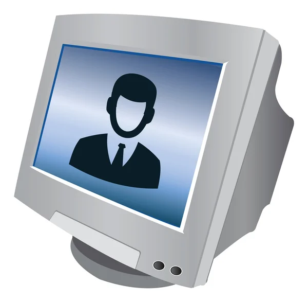 Ícone monitor de computador — Vetor de Stock