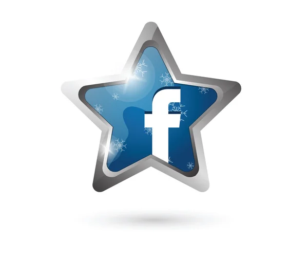 Social media christmas icons — Stock Vector