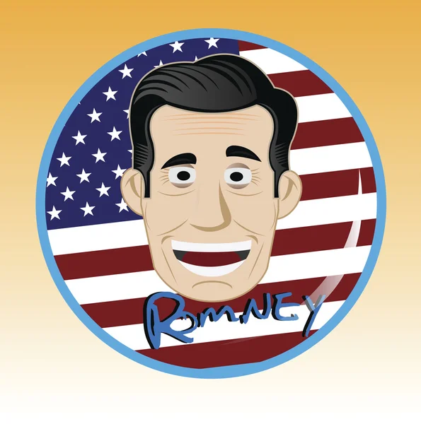 Vecteur de willard mitt romney bouton de vote — Image vectorielle