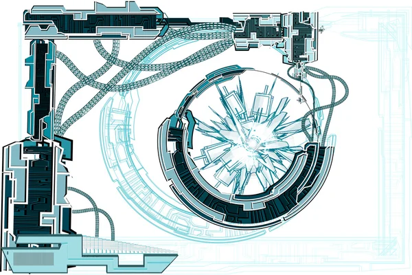 Illustration abstraite de clipart de machine — Image vectorielle