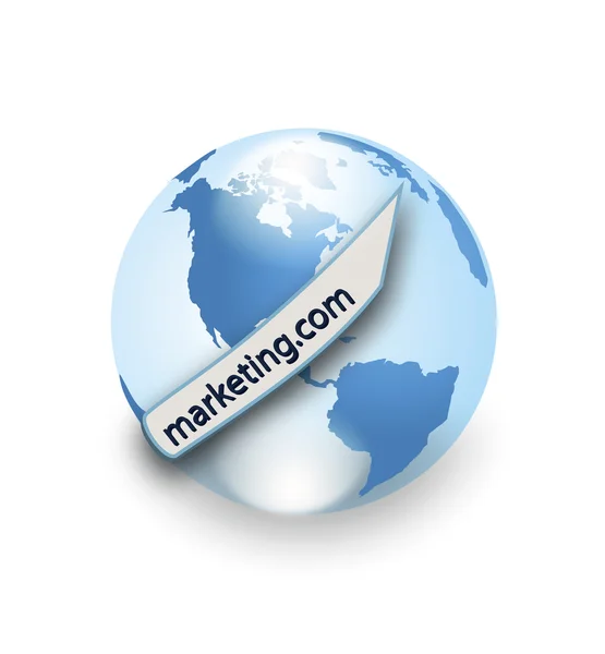Globaler Online Marketing Vektor — Stockvektor