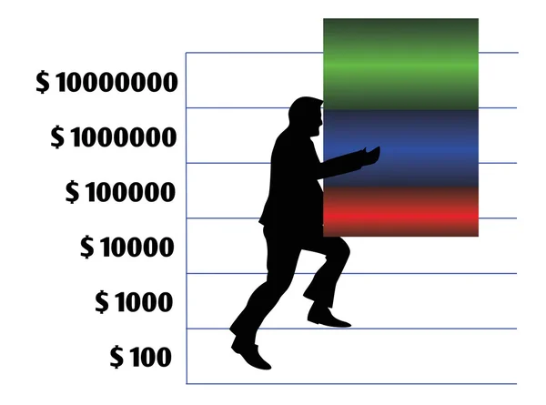 Hombre de negocios en vector gráfico — Archivo Imágenes Vectoriales