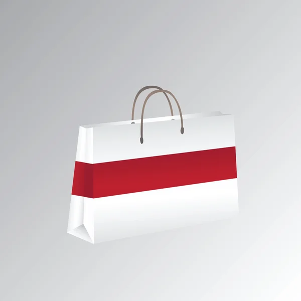 Bolsa de compras de papel vacía, vector — Vector de stock