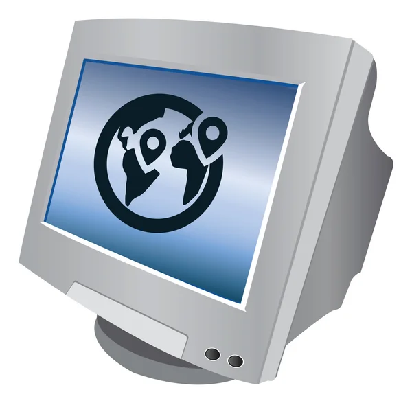 Icono del monitor del ordenador — Archivo Imágenes Vectoriales