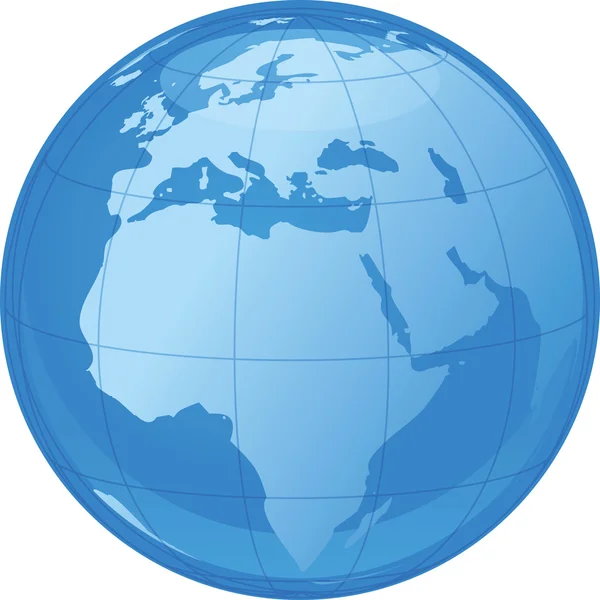 現代の地球の世界図 — ストックベクタ