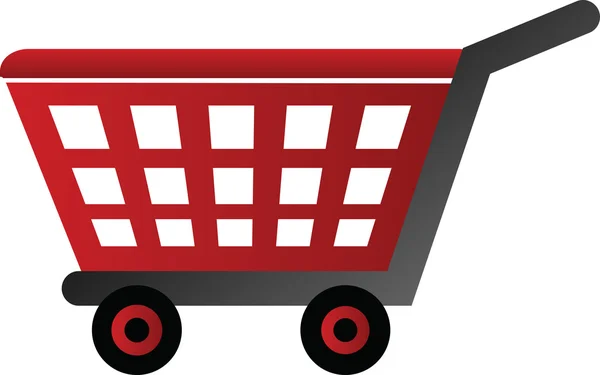 Ilustración de carrito de compras vacío aislado sobre fondo blanco — Vector de stock
