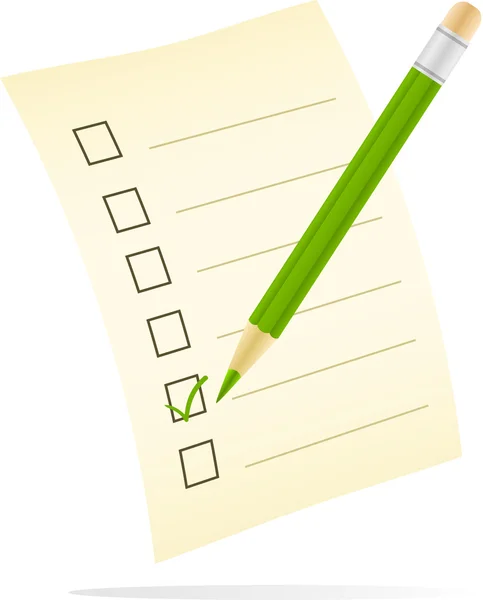 Vector image of a checklist with tick mark. — Stock Vector