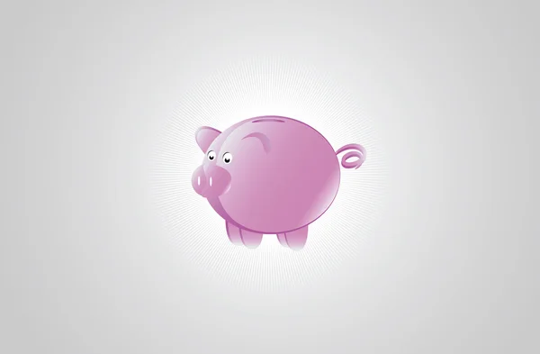 Pink piggy bank — Stock Vector